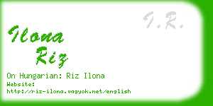 ilona riz business card